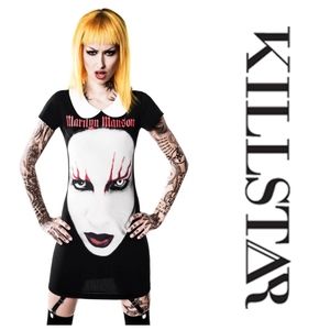 Killstar x Marilyn Manson Collab Suspender Dress
